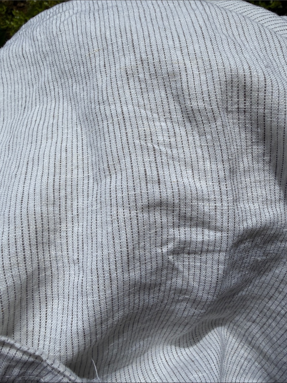 A set of 2 Casaluna pinstriped King size pillowcases. 100% linen. New.